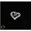 Image 1 : #29-AMETHYST & CZ PENDANT