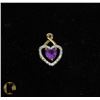 Image 1 : #30-AMETHYST & CZ PENDANT