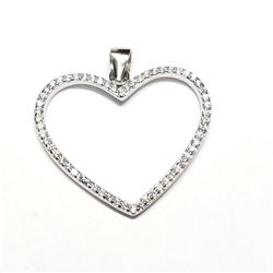 SILVER CUBIC ZIRCONIA  PENDANT [FW90]