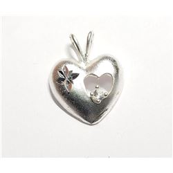 SILVER CUBIC ZIRCONIA  PENDANT [FW90]