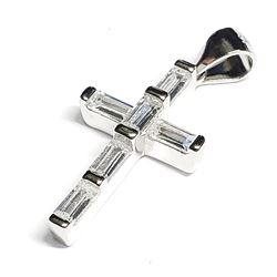 SILVER CUBIC ZIRCONIA  PENDANT [FW90]