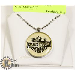 HARLEY DAVIDSON LOGO PENDANT WITH NECKLACE