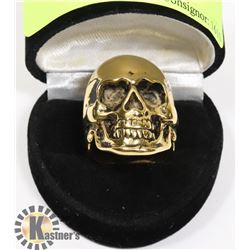 GOLD TONE SKILL RING SZ 9