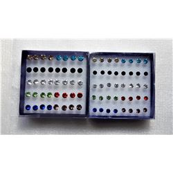 1)  LOT OF MULTI COLORED CRYSTAL