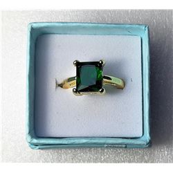 3)  GOLD TONE WITH RECTANGULAR CUT