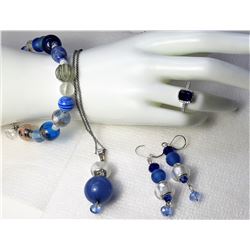 22)  SUITE OF MURANO GLASS JEWELRY