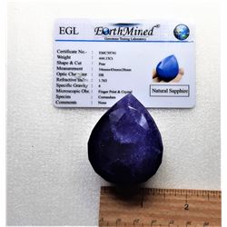 20)  NATURAL 444.15 CTS BLUE SAPPHIRE