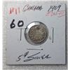 Image 1 : 8)  CANADIAN 1909 SILVER 5 CENT COIN
