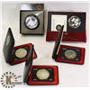 Image 1 : LOT OF 5 VARIOUS ROYAL CANADIAN MINT SILVER $1