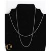 Image 1 : #4-STERLING SILVER NECKLACE 2PCS 18"