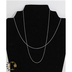 #5-STERLING SILVER NECKLACE 2PCS 18"