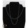 Image 1 : #5-STERLING SILVER NECKLACE 2PCS 18"