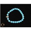 Image 1 : #70-BLUE TURQUOISE BEAD BRACELET  8mm/7.5"