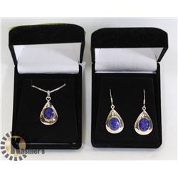 SAPPHIRE NECKLACE AND EARRINGS SET