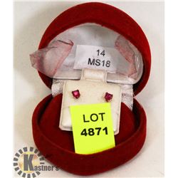 14 CARAT GOLD RUBY EARRINGS