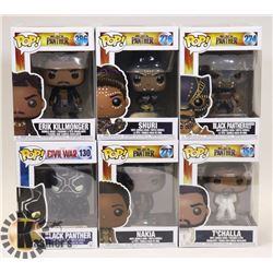 LOT OF 6 ASSORTED FUNKO POP VINYL FIGURES.