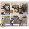 Image 1 : LOT OF 6 ASSORTED FUNKO POP VINYL FIGURES.