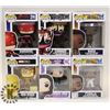 Image 1 : LOT OF 6 ASSORTED FUNKO POP VINYL FIGURES.
