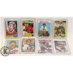 LOT OF 8 AUTOGRAPHED GOALIE CARDS INCL MIKE SMITH,