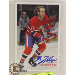 GUY LAFLEUR AUTOGRAPHED MONTREAL CANADIENS POST