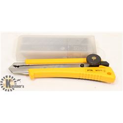 PACK OF 50CT  18MM BLADES AND KNIFE