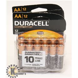 2 PACKS DURACELL AA BATTERY'S