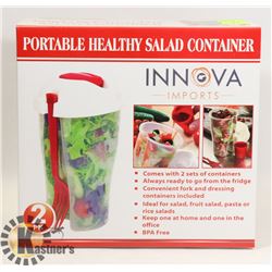 NEW 2 PACK PORTABLE SALAD CONTAINER