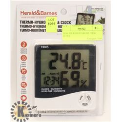 NEW THERMO-HYGROMETER & CLOCK