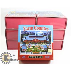 LOT OF 7 100 PIECE PUZZLE KITS