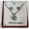 Image 1 : SWAROVSKI ELEMENTS NECKLACE & EARRING SET