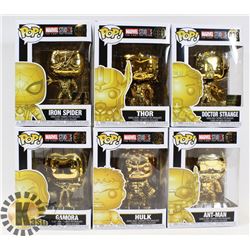 LOT OF 6 ASSORTED FUNKO POP VINYL FIGURES.