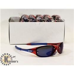 BOX OF OAKLEY STYLE DESIGNER SUNGLASSES