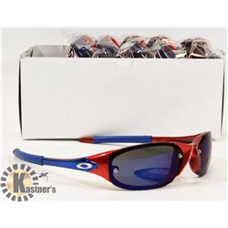 BOX OF OAKLEY STYLE DESIGNER SUNGLASSES