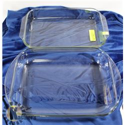 PAIR OF ESTATE OVENWARE PANS