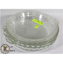 LOT OF 5 ESTATE PYREX PIE DISHES