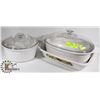 Image 1 : LOT OF 3 ESTATE CORNINGWARE BAKING DISHES
