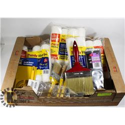 LOT OF PAINTING TOOLS AND ACCESSORIES
