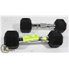 Image 1 : PAIR OF 5LB RUBBERIZED WEIGHTS