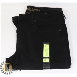NEW MENS PANTS AMERICAN EAGLE BLACK SIZE 34/32