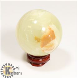 #51-GREEN ONYX SPHERE BALL 165 G