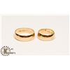 Image 1 : 14K GOLD WEDDING RING PAIR SIZE 5.5 AND SIZE 10