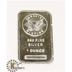SUNSHINE MINT .999 FINE SILVER 1 OUNCE BULLION BAR