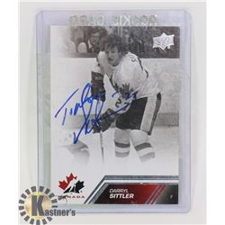 DARRYL SITTLER AUTOGRAPHED TEAM CANADA CARD.