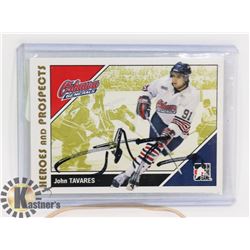 JOHN TAVARES AUTOGRAPHED OSHAWA GENERALS CARD.