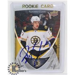 MILAN LUCIC AUTOGRAPHED EDMONTON OILERS CARD.