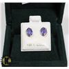 Image 1 : 51) 10K YELLOW GOLD TANZANITE EARRINGS