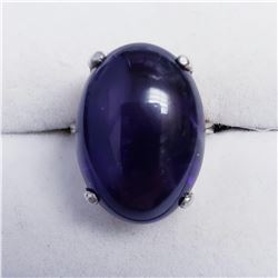 SILVER AMETHYST RING