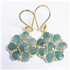 Image 3 : GOLD PLATED SILVER EMERALD EARRINGS