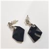 Image 1 : SILVER BLACK ONYX  EARRINGS (~WEIGHT 6.1G)