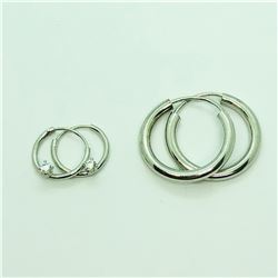 S/SIL LOT OF TWO EARRINGS